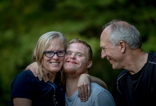 Mom dad and son